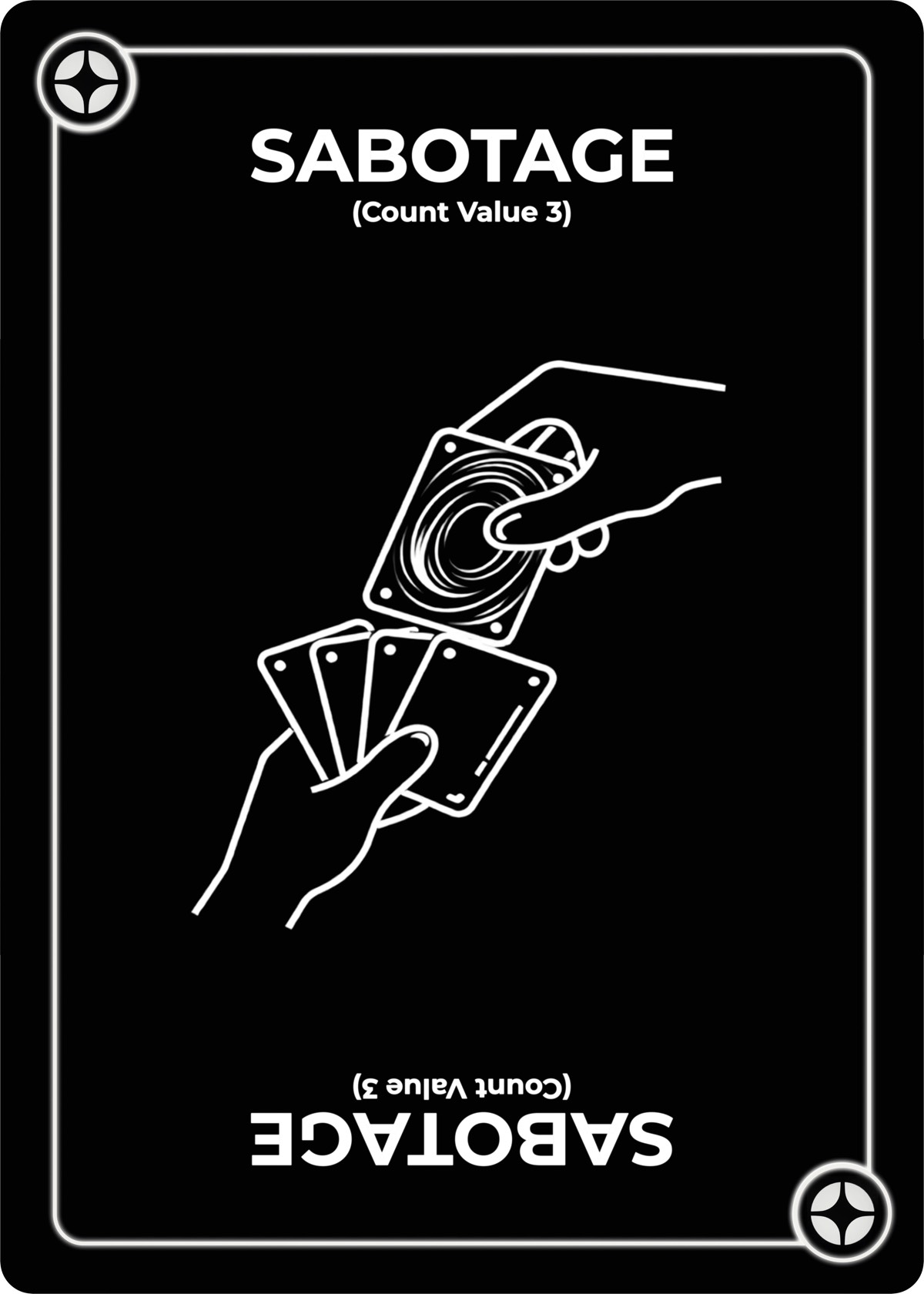 Sabotage card from Void Count new card game